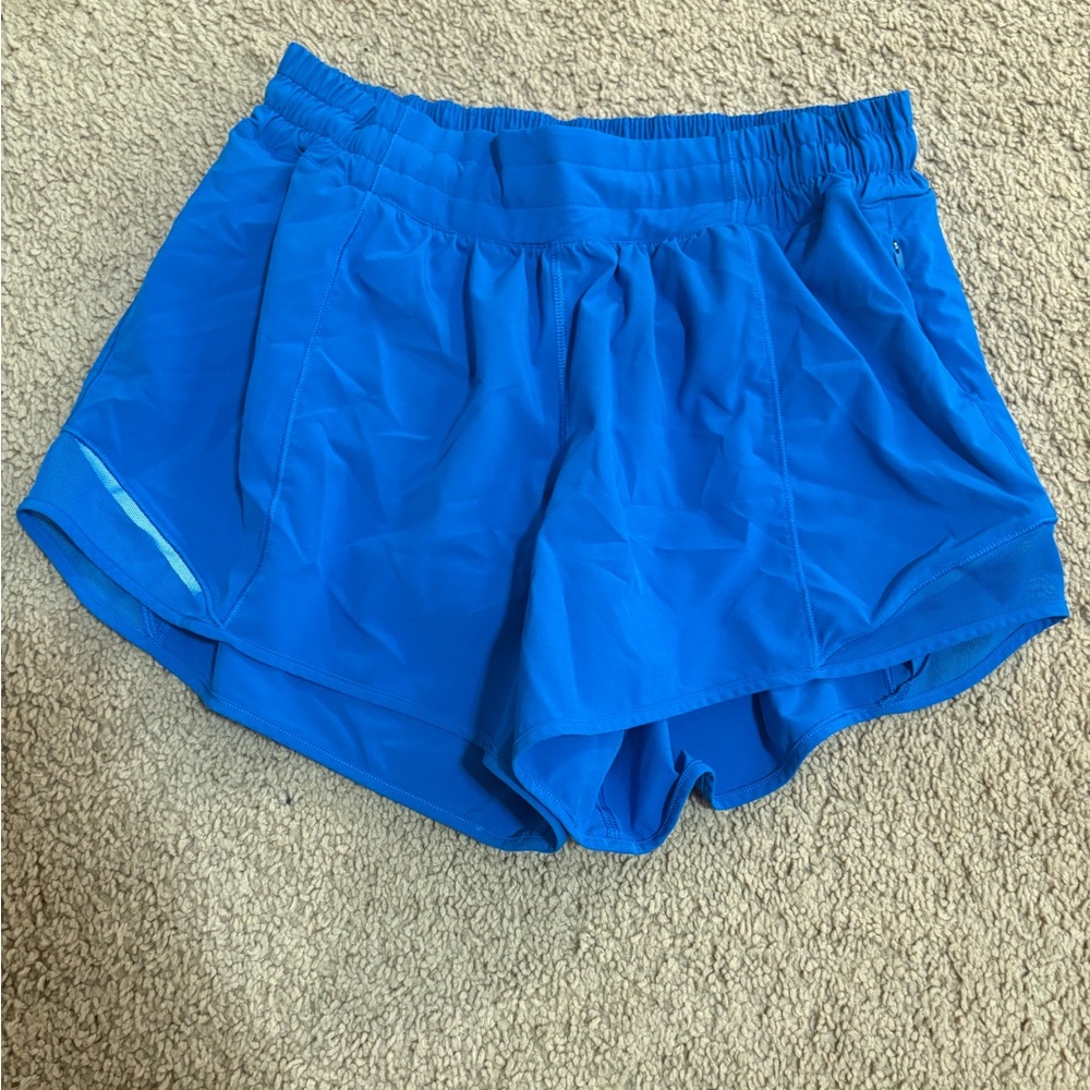 blue poolside hotty hot lululemon shorts